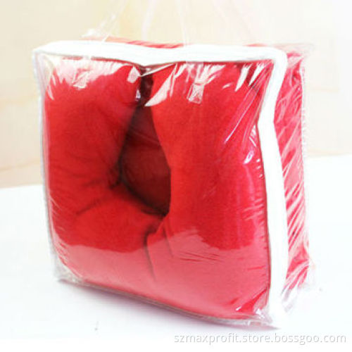 Red 100% Polyester Pillow Blanket